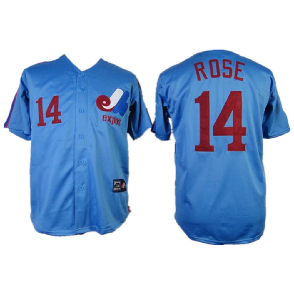 Montreal Expos Pete Rose Blue Throwback Jersey