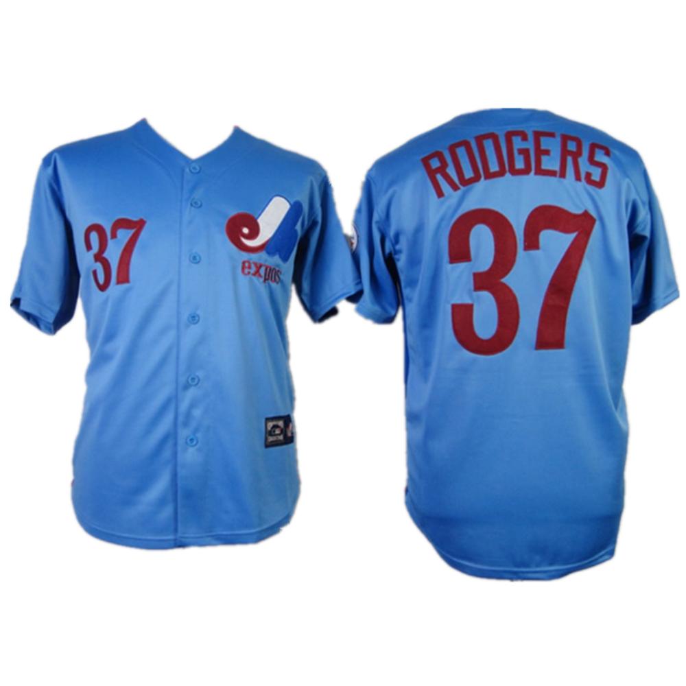 Montreal Expos Steve Rodgers Blue Throwback Jersey