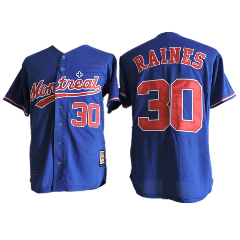 Montreal Expos Tim Raines Royal Throwback Jersey