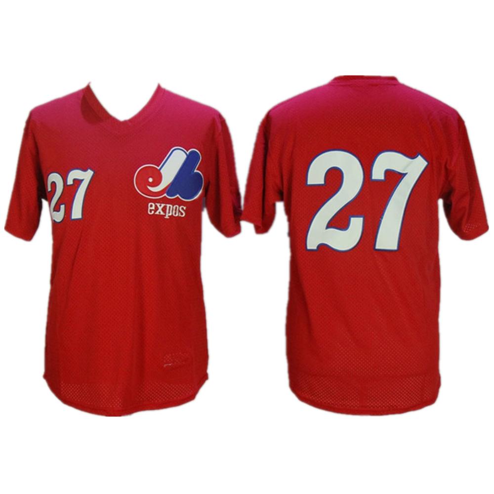 Montreal Expos Vladimir Guerrero Red Throwback Mesh Pullover Jersey