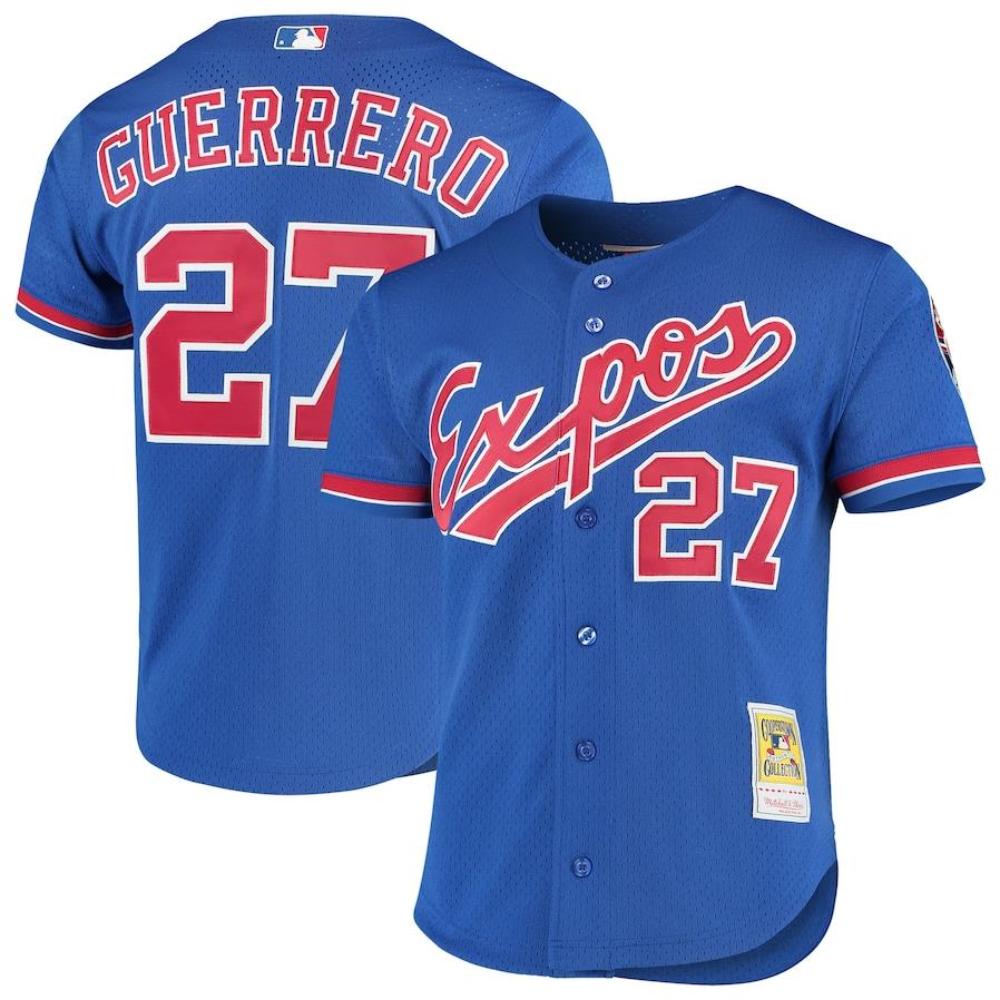 Montreal Expos Vladimir Guerrero Royal Throwback Mesh Jersey