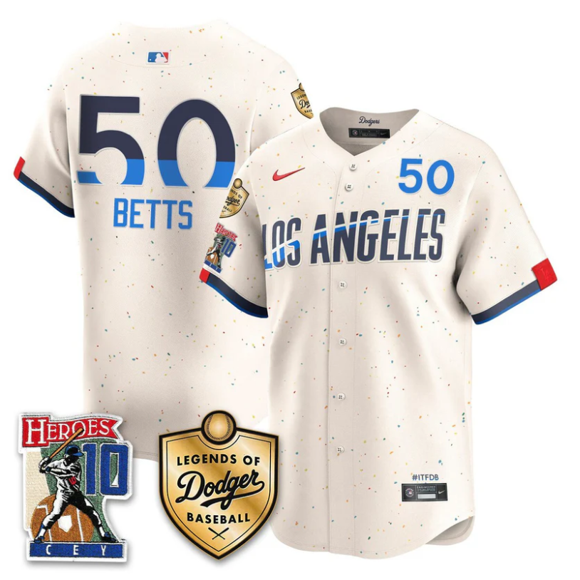 Mookie Betts Jersey #50 Dodgers Ron Cey Legends Of Dodgers Baseball City Connect