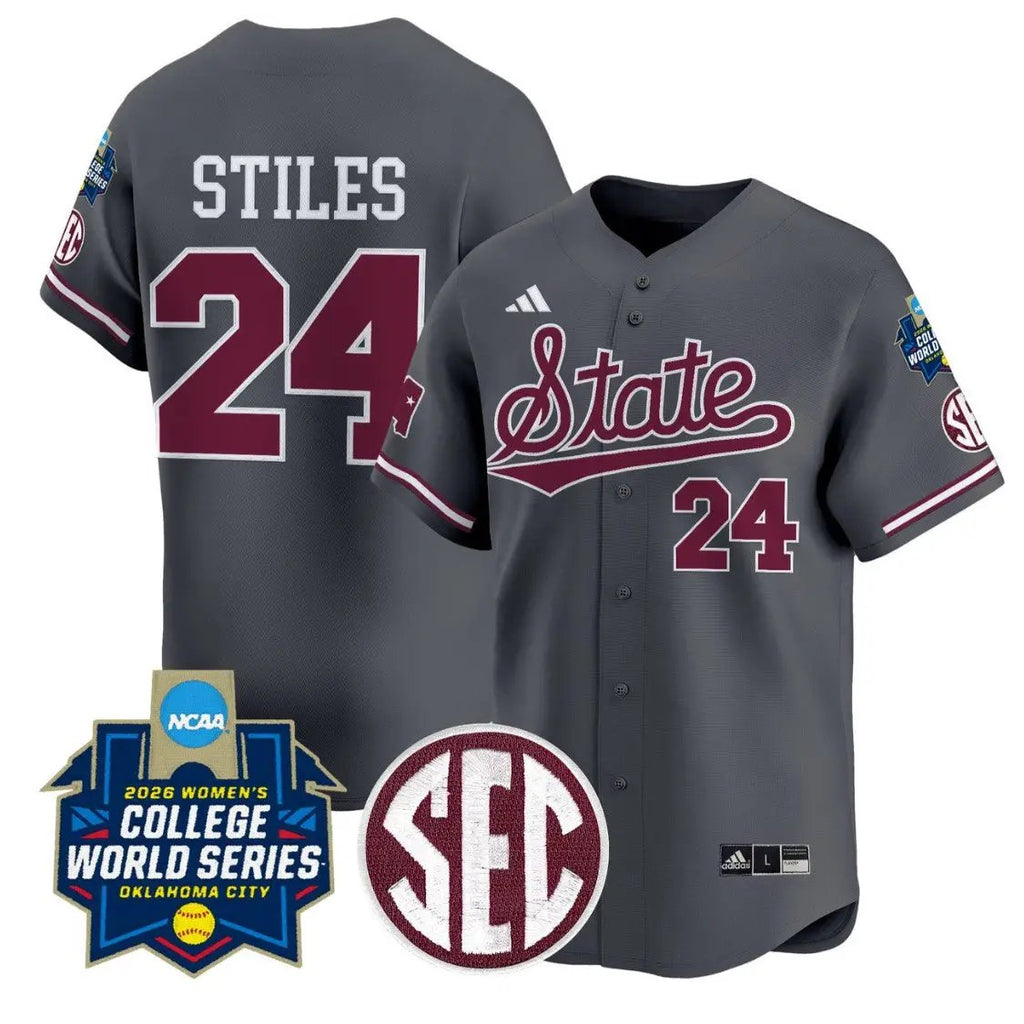 Morgan Stiles Jersey #24 State Softball 2026 World Series Stitched