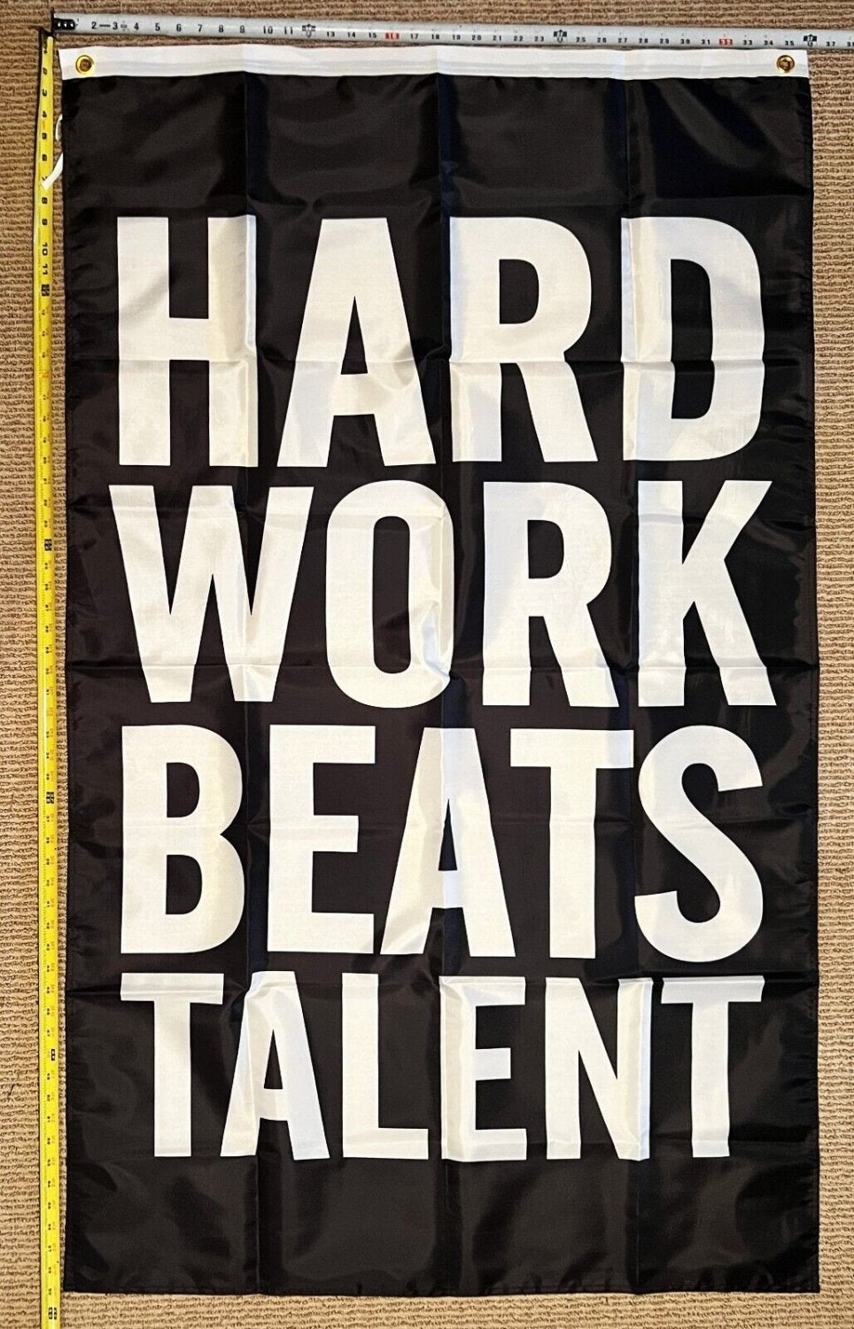 Motivation Flag 2 Gym Workout Hard Work Sign America Beer USA 3x5' 3