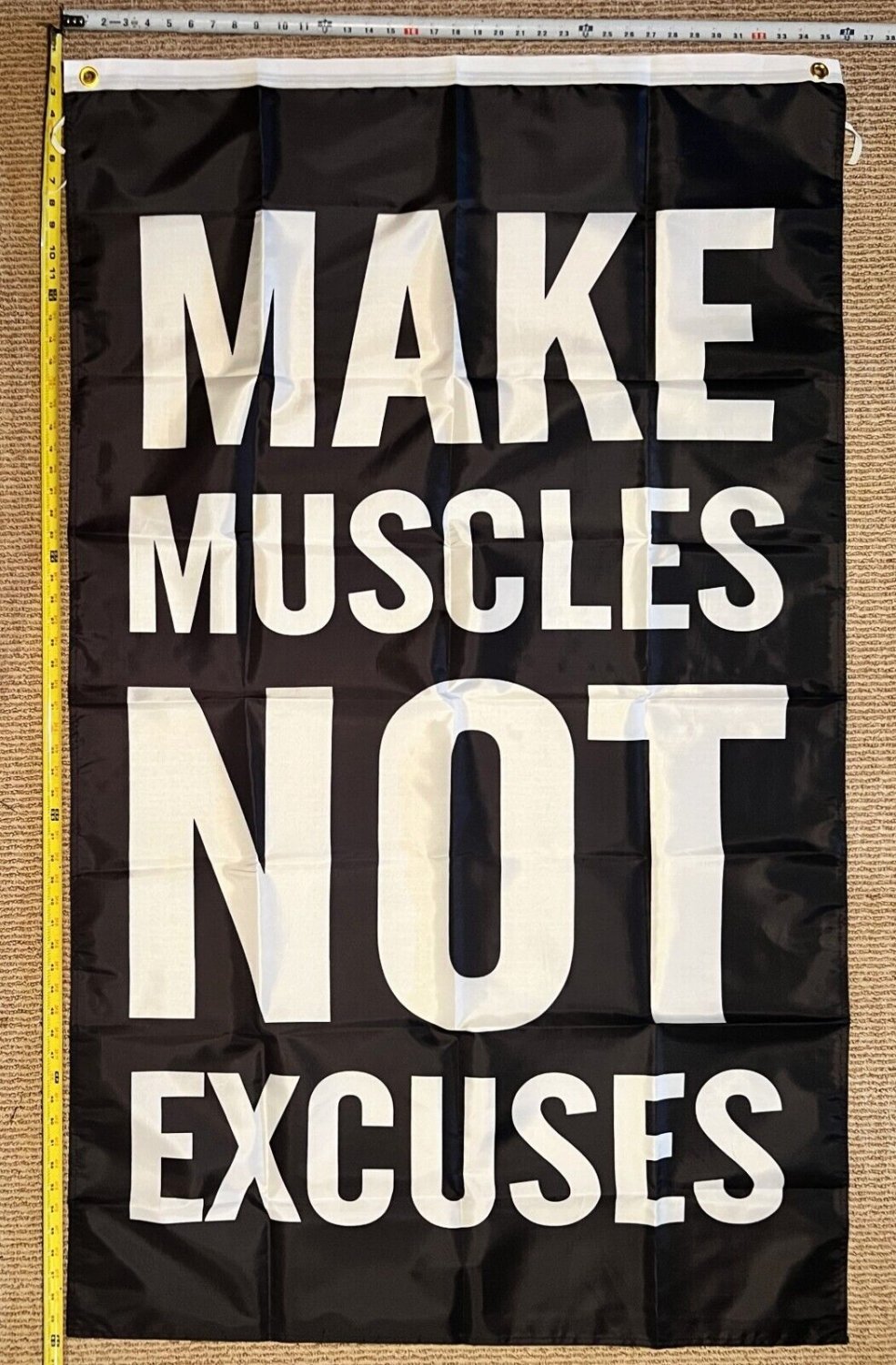 Motivation Flag Gym Workout Hard Work Sign America Beer USA 3x5' 5