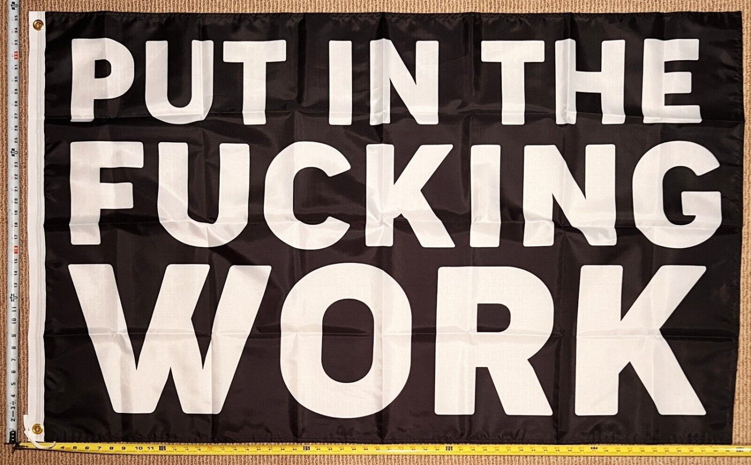 Motivation Flag Nobody Cares Work Harder 10 Gym Banner Sign 3x5'