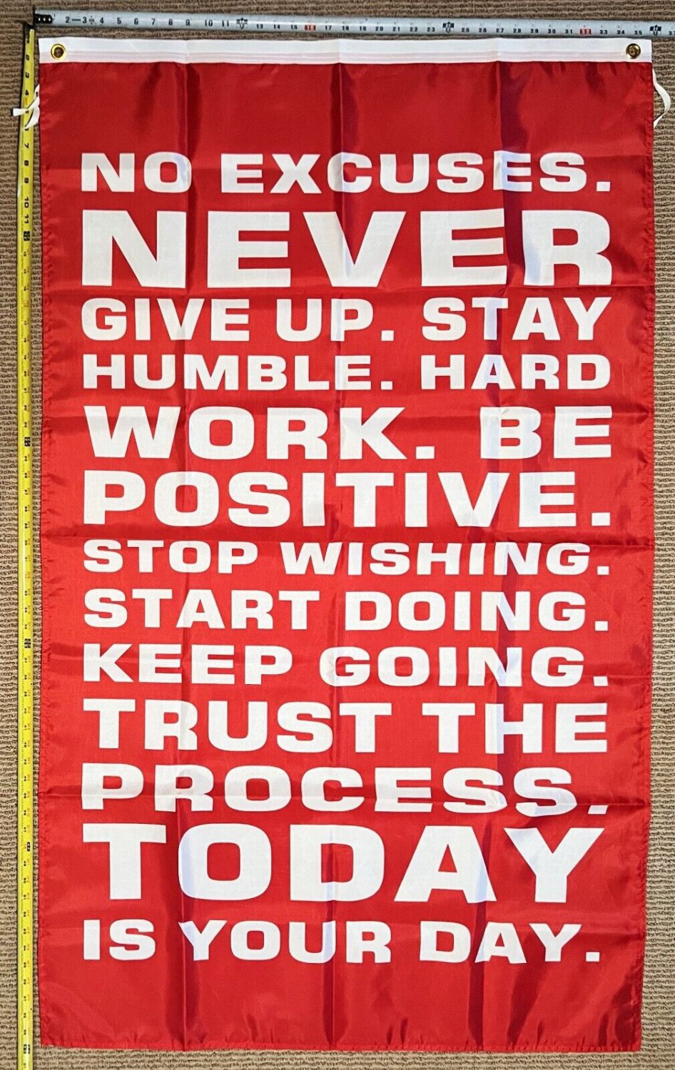 Motivation Flag Nobody Cares Work Harder 18 Gym Banner Sign 3x5'