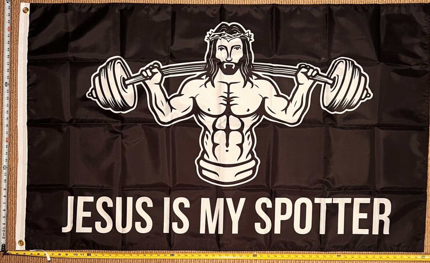 Motivation Flag Nobody Cares Work Harder Jesus Gym Banner Sign 3x5ft