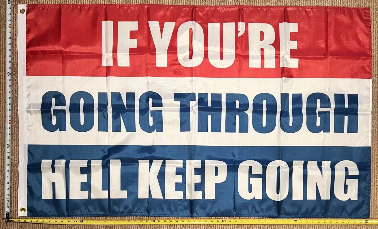 Motivation Flag e Gym Workout Hard Work Sign America Beer USA 3x5'