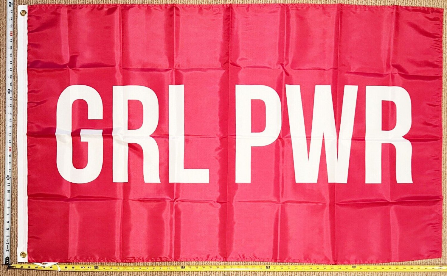 Motivational Flag Girl Power Work Hard Gym Dorm Beer Sign USA 3x5'