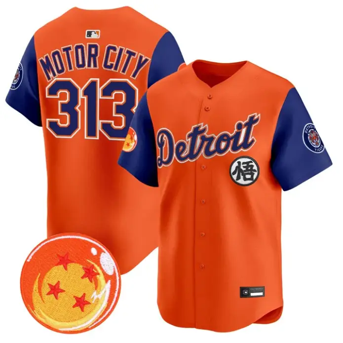 Motor City Jersey #313 Detroit Tigers Dragon Ball Premier Stitched