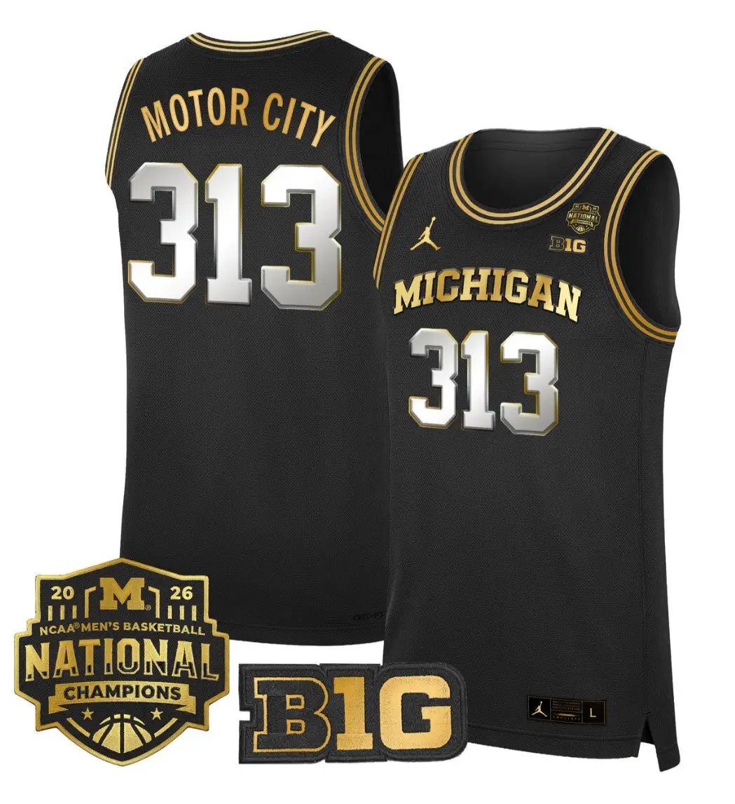 Motor City Jersey #313 Michigan Wolverines 2026 National Champions Stitched