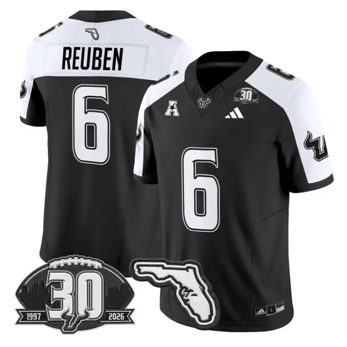 Mudia Reuben Jersey #6 South Florida Bulls 30th Patch Limited Stitched