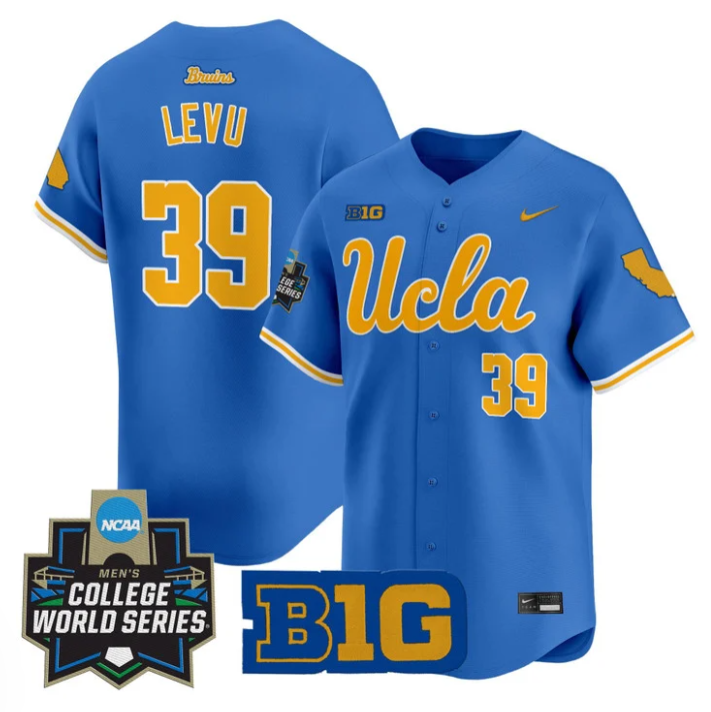 Mulivai Levu Jersey #39 UCLA Bruins 2025 World Series Stitched Blue