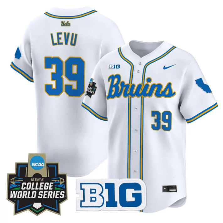 Mulivai Levu Jersey #39 UCLA Bruins 2025 World Series Stitched White