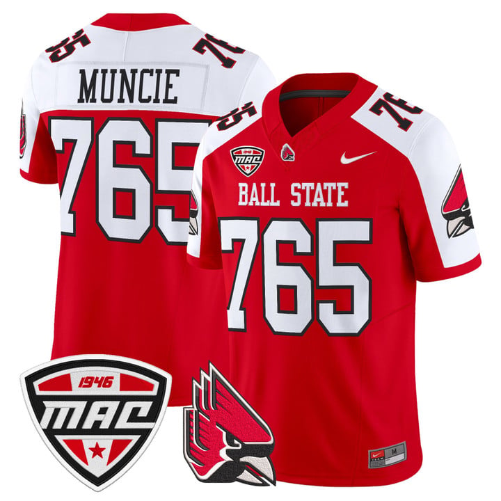 Muncie Jersey #765 Ball State Cardinals 2025 Limited Stitched