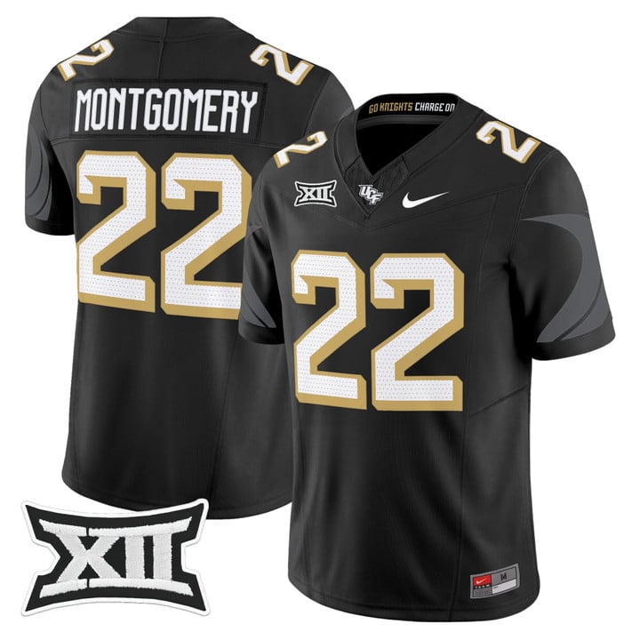 Myles Montgomery Jersey #22 UCF Knights 2025 Vapor Limited Stitched Black
