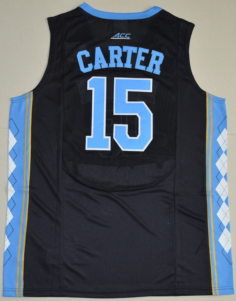 North Carolina Tar Heels #15 Vince Carter NCAA Basketball Jersey Black