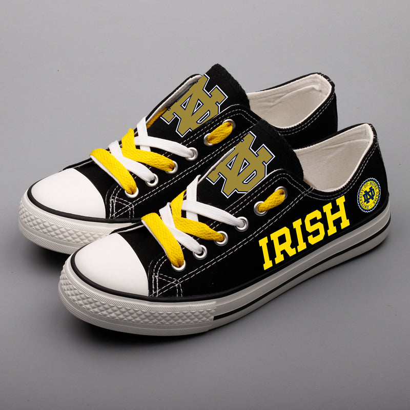 Notre Dame Fighting Irish Limited Print NCAA College Students Low Top Canvas Shoes Sport Sneakers 1