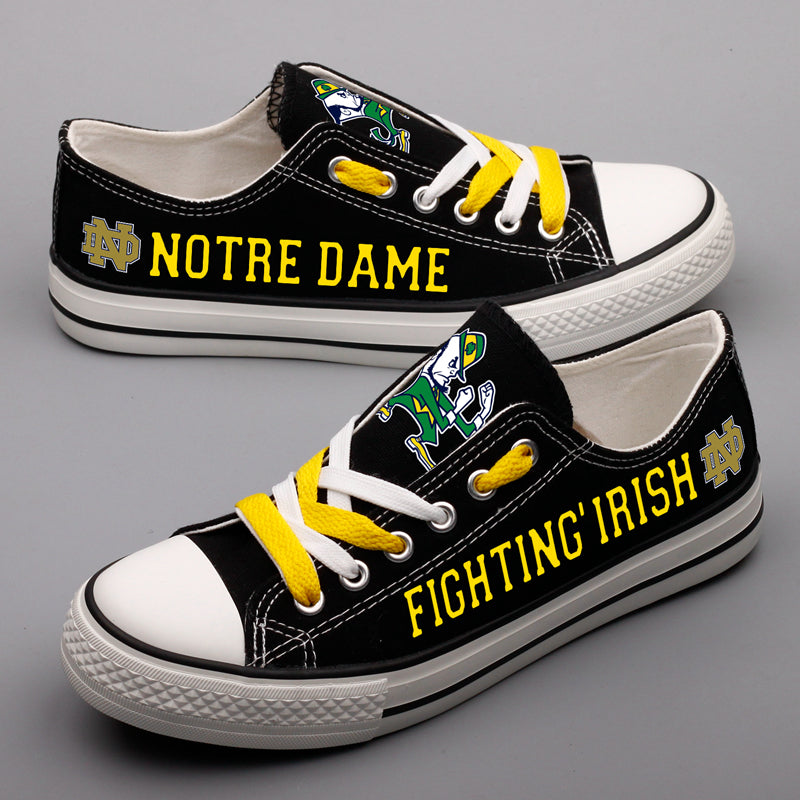 Notre Dame Fighting Irish Limited Print NCAA College Students Low Top Canvas Shoes Sport Sneakers