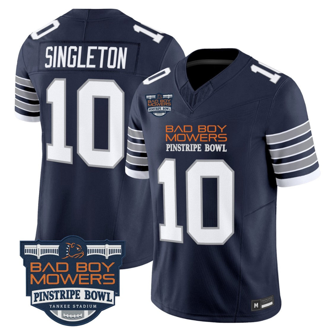 Nicholas Singleton Jersey #10 Penn State 2025 Pinstripe Bowl V2 Stitched