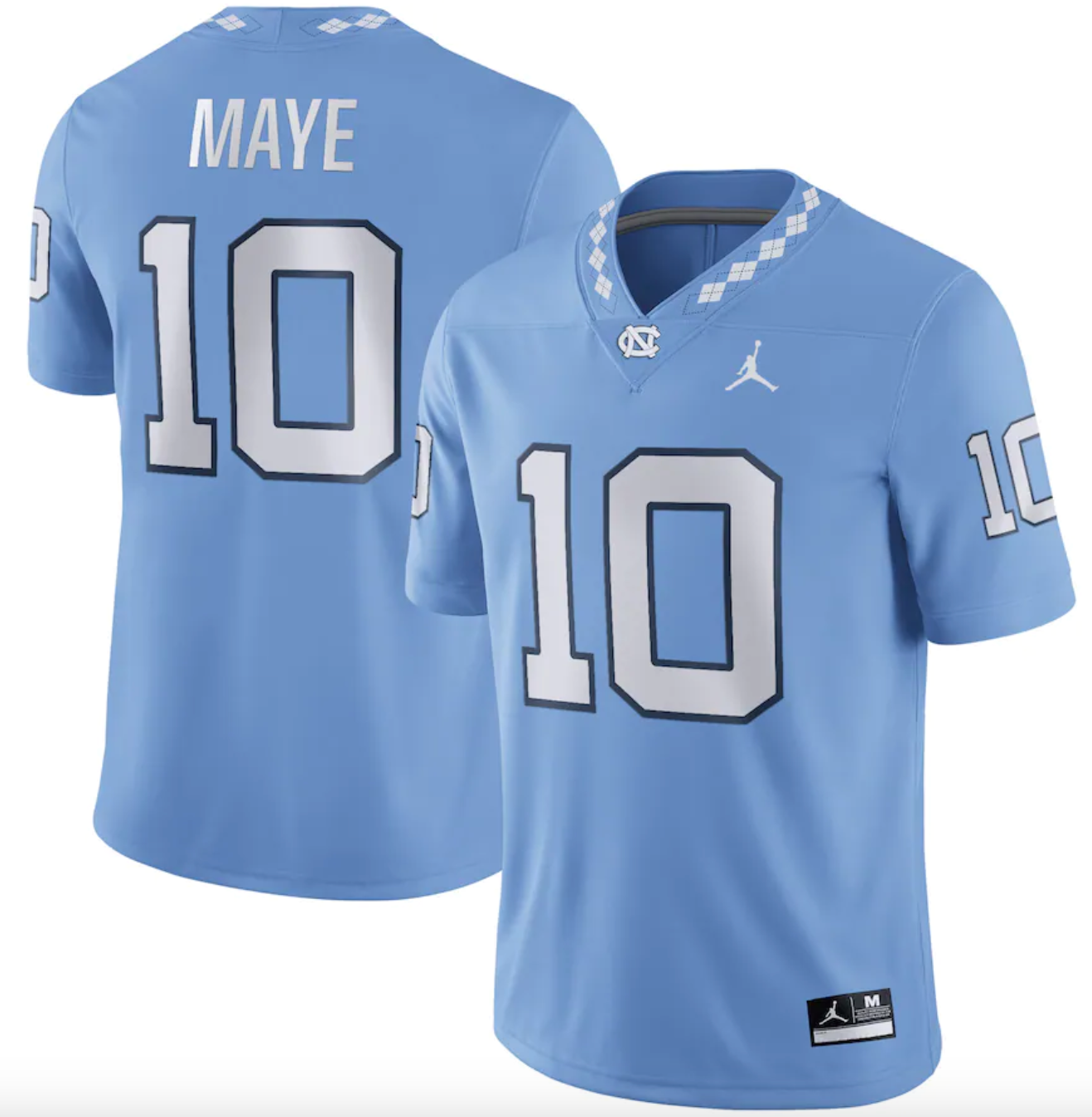 North Carolina Tar Heels Game Drake Maye Jersey #10 College Football Blue