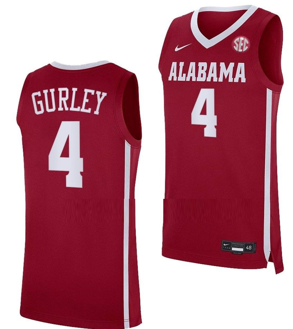 Noah Gurley Jersey Alabama Crimson Tide College Basketball Crimson #4