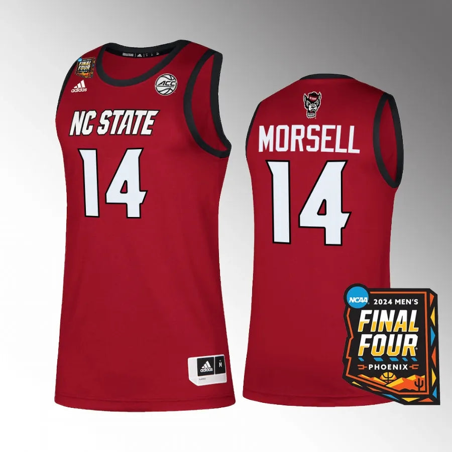 NC State Wolfpack #14 Casey Morsell Jersey 2024 NCAA March Madness Final Four