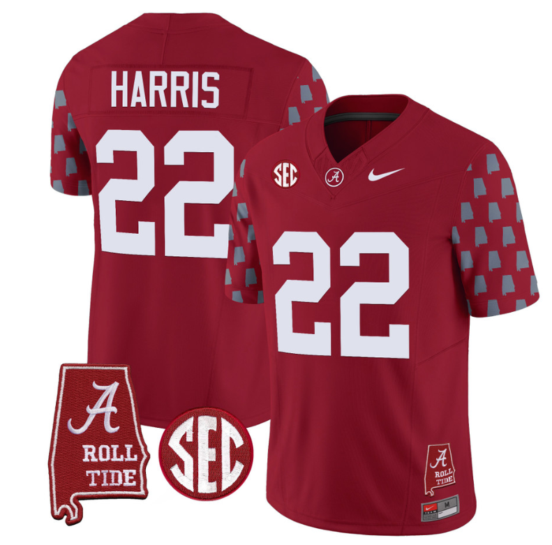 Najee Harris Jersey #22 Alabama Crimson Tide Vapor College Football Limited Stitched Crimson
