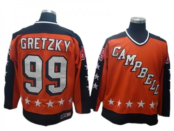 NHL 1984 All Star Game Campbell #99 Wayne Gretzky Vintage CCM Jersey -Orange