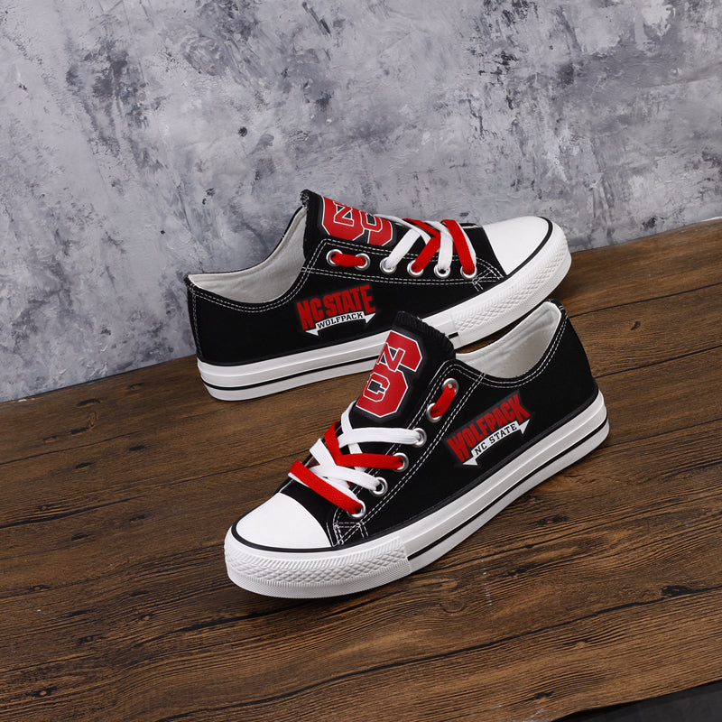North Carolina State Wolfpack Limited Print NCAA College Students Low Top Canvas Shoes Sport Sneakers