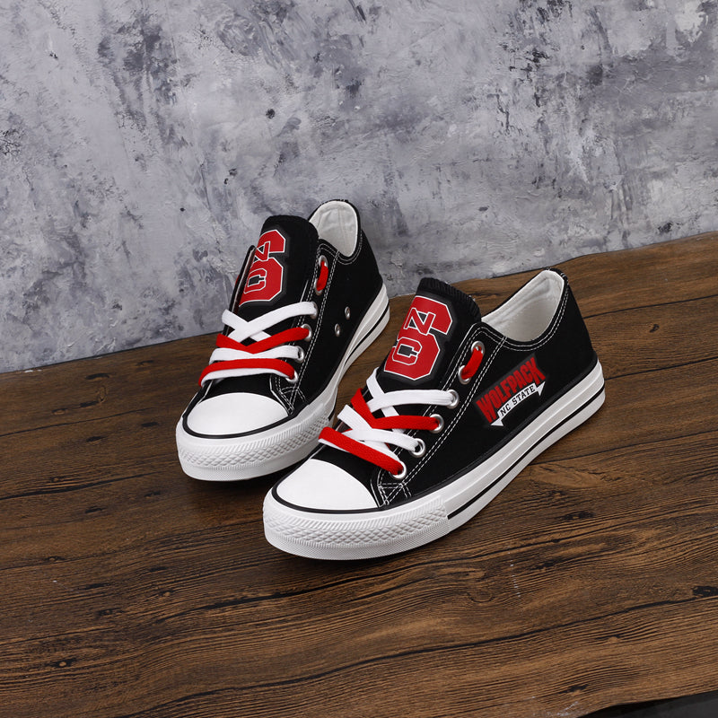 North Carolina State Wolfpack Limited Print NCAA College Students Low Top Canvas Shoes Sport Sneakers