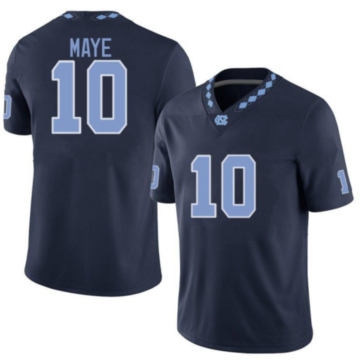 North Carolina Tar Heels Game Drake Maye Jersey #10 College Football Navy