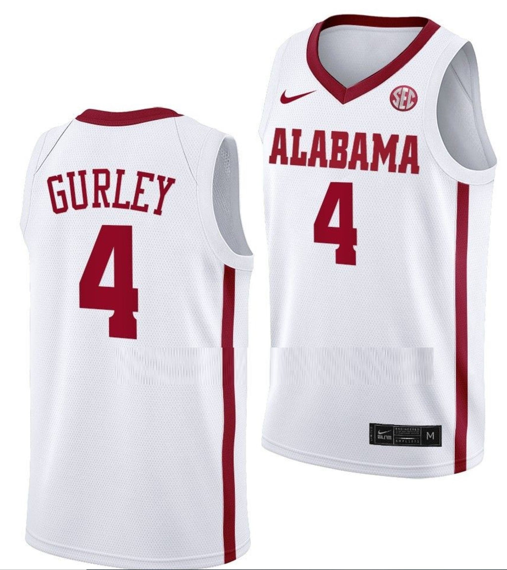 Noah Gurley Jersey Alabama Crimson Tide College Basketball White #4
