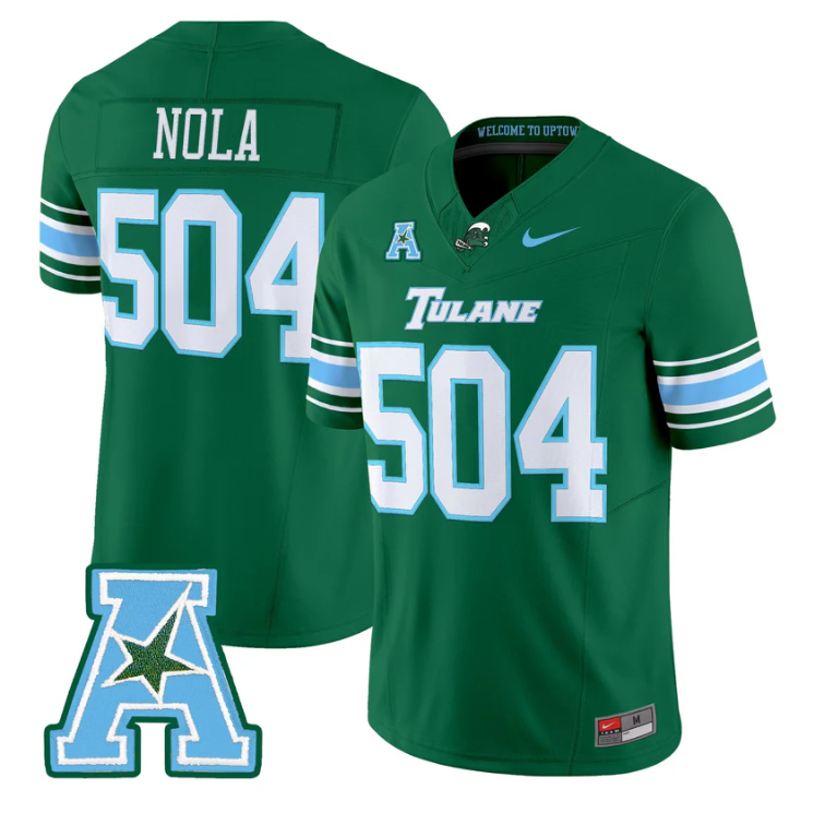 NOLA Jersey #504 Tulane Green Wave 2025 Vapor Limited Stitched