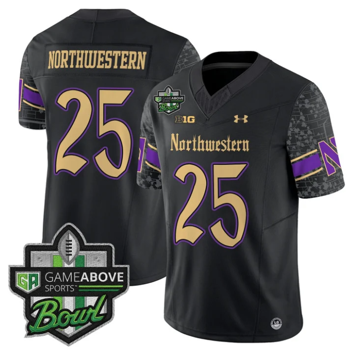 Northwestern Jersey #25 Northwestern Wildcats 2025 GameAbove Sports Bowl