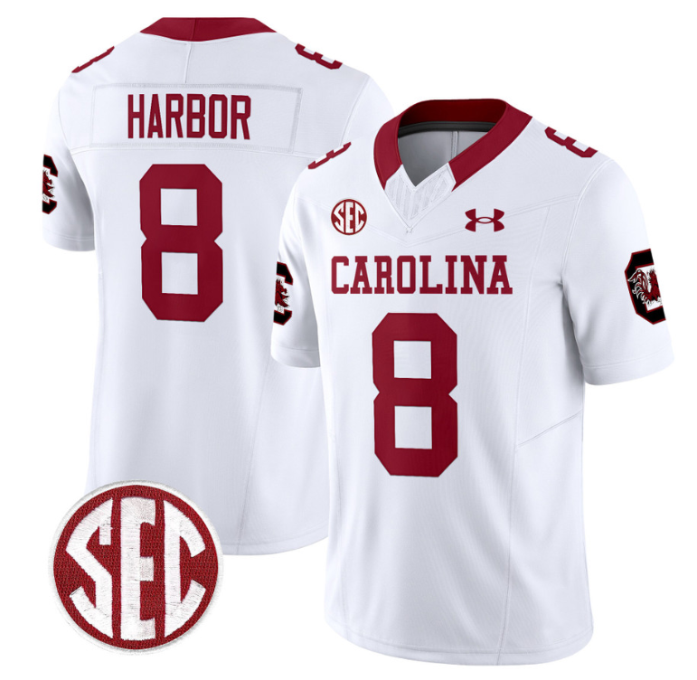 Nyck Harbor Jersey #8 South Carolina Gamecocks Football 1980 Throwback Vapor Limited White