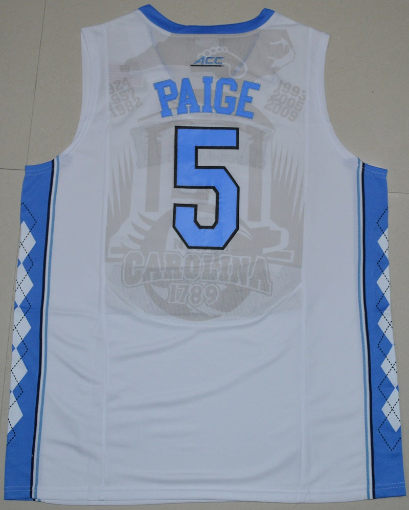 North Carolina Tar Heels #5 Marcus Paige NCAA Basketball Jersey White