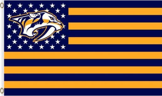 Nashville Predators Custom US Flag 3X5Ft Polyester Digital Print Banner USA