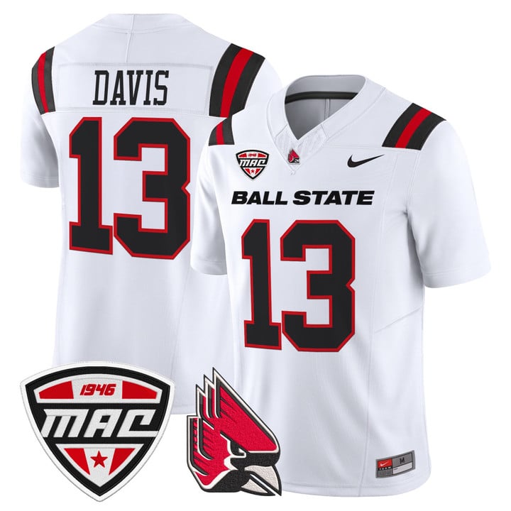 Nate Davis Jersey #13 Ball State Cardinals 2025 Limited Stitched