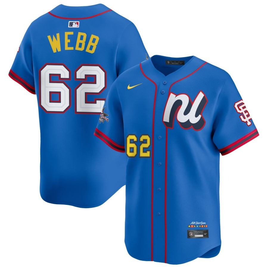 National League Logan Webb #62 Blue 2025 All-Star Game Limited Jersey Stitched