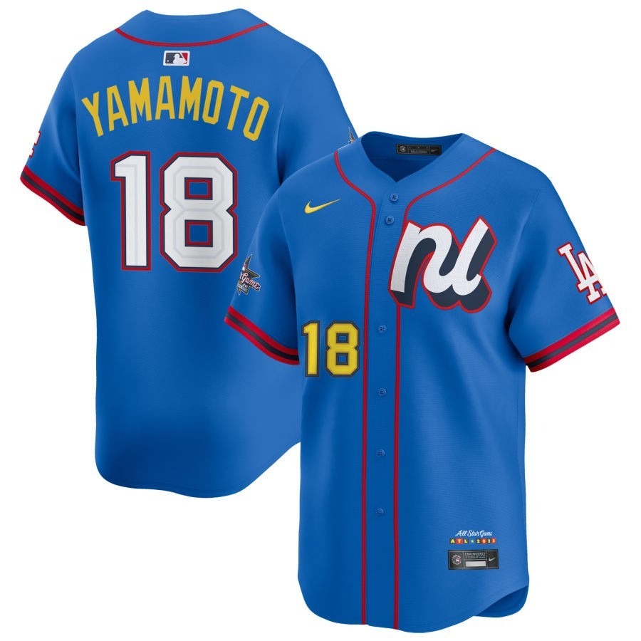 National League Yoshinobu Yamamoto Blue 2025 All-Star Limited Jersey Stitched