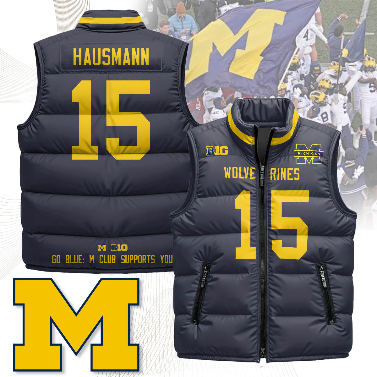 Michigan Wolverines Unisex Puffer Vest