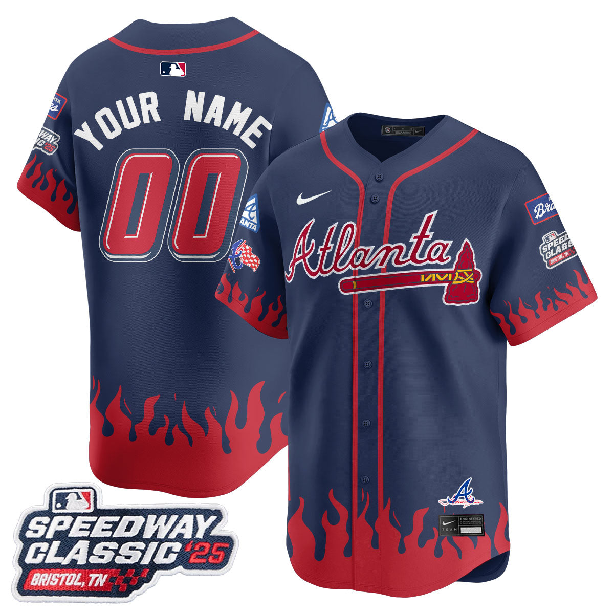 Atlanta Braves 2025 Speedway Classic Limited Custom Jersey - All Stitched