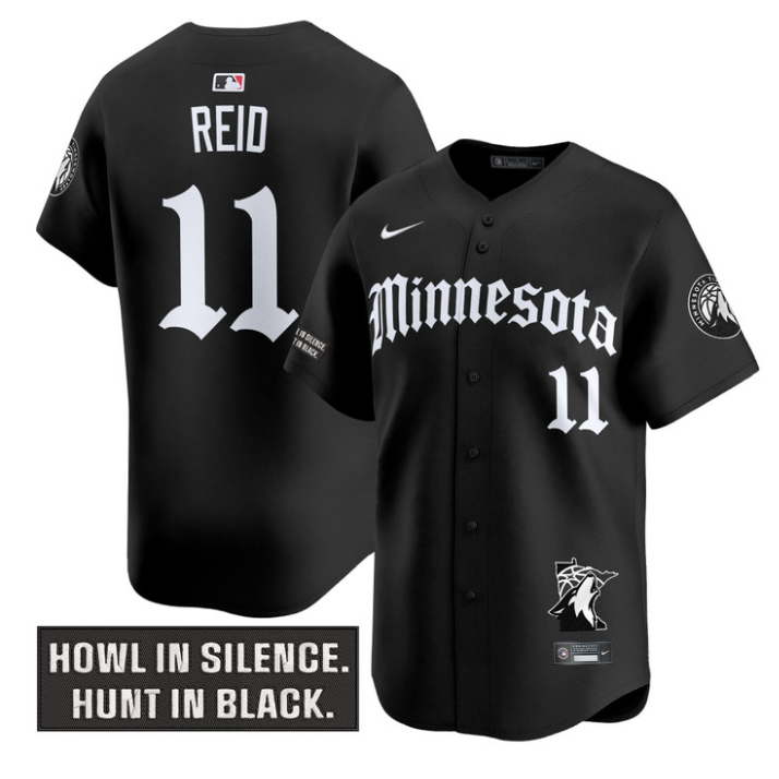 Naz Reid Jersey #11 Minnesota Timberwolves Gothic North Howl Edition Black