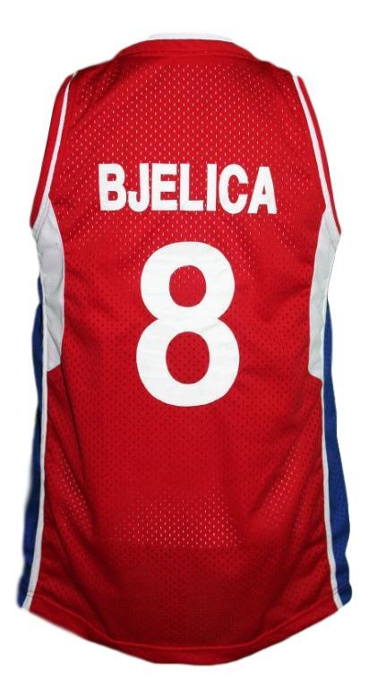 Nemanja Bjelica Jersey #8 Serbia Basketball New Sewn Red
