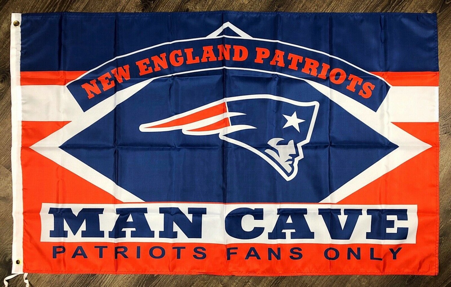 New England Patriots Man-Cave Flag 3x5 ft Sports Football Banner Garage Bar