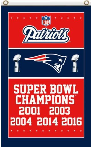 New England Patriots Super Bowl Champion 2017 Flag 3X5 Ft Polyester Banner USA 90x150cm