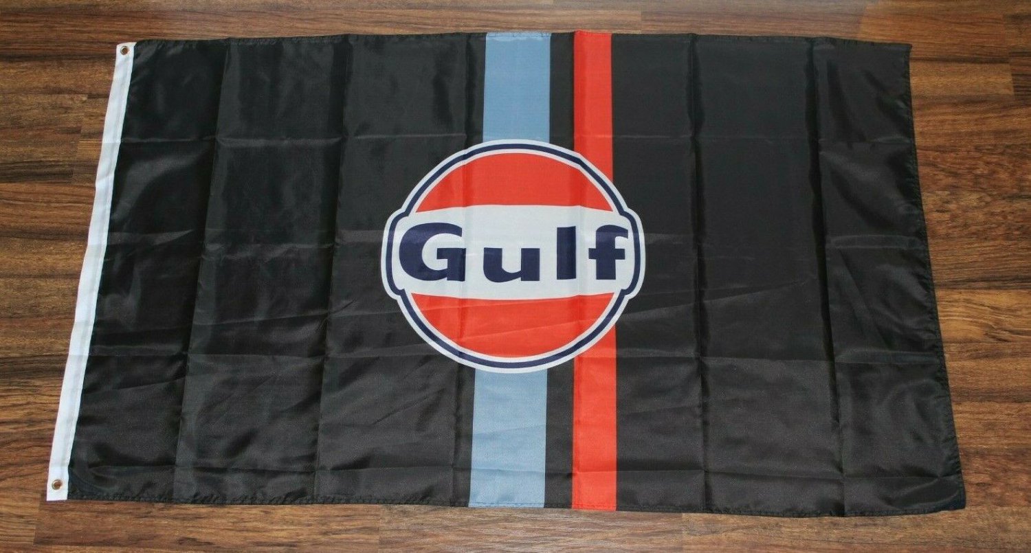 New Gulf Racing Banner Flag Porsche Formula One F1 Race Team Garage Gas Station 3x5ft
