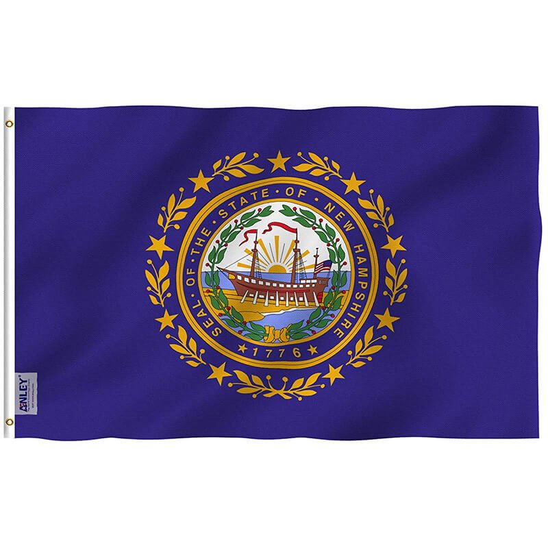New Hampshire State Flag - New Hampshire NH Flags Polyester with Brass Grommets 3X5 Ft Banner
